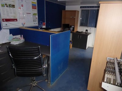 Lot 4012 - 32ft x 10ft blue corrugated steel site office...