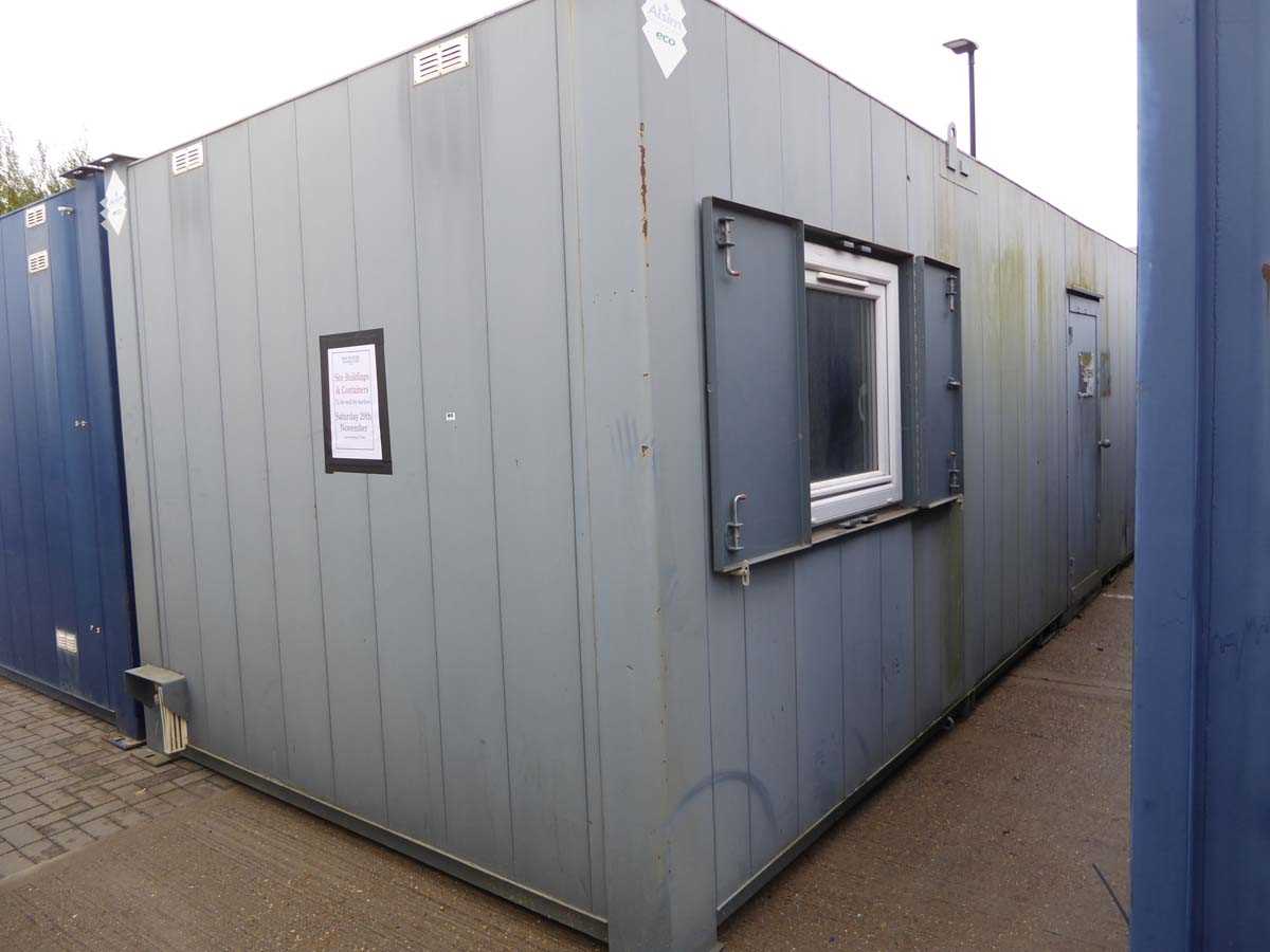 Lot 4013 - 32ft x 10ft Alsim Eco grey steel site canteen...