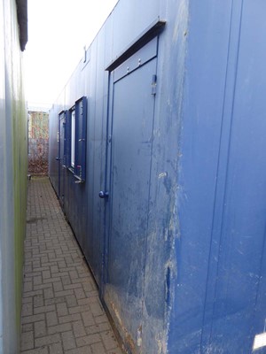 Lot 4014 - 32ft x 10ft Alsim Eco blue steel site canteen...