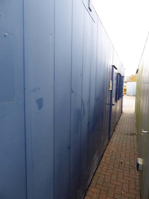 Lot 4014 - 32ft x 10ft Alsim Eco blue steel site canteen...