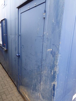 Lot 4014 - 32ft x 10ft Alsim Eco blue steel site canteen...