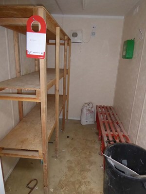 Lot 4014 - 32ft x 10ft Alsim Eco blue steel site canteen...