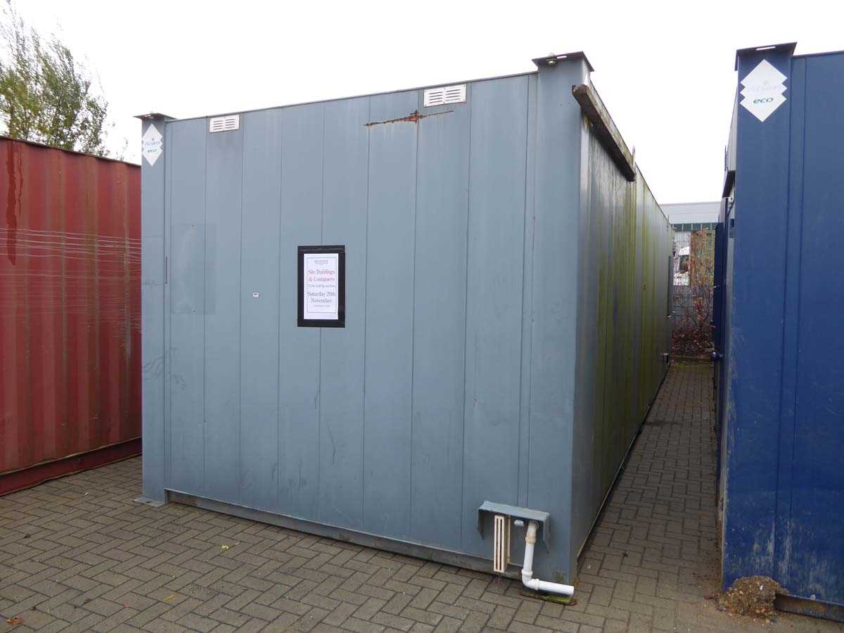 Lot 4015 - 32ft x 10ft Alsim Eco grey steel site canteen...