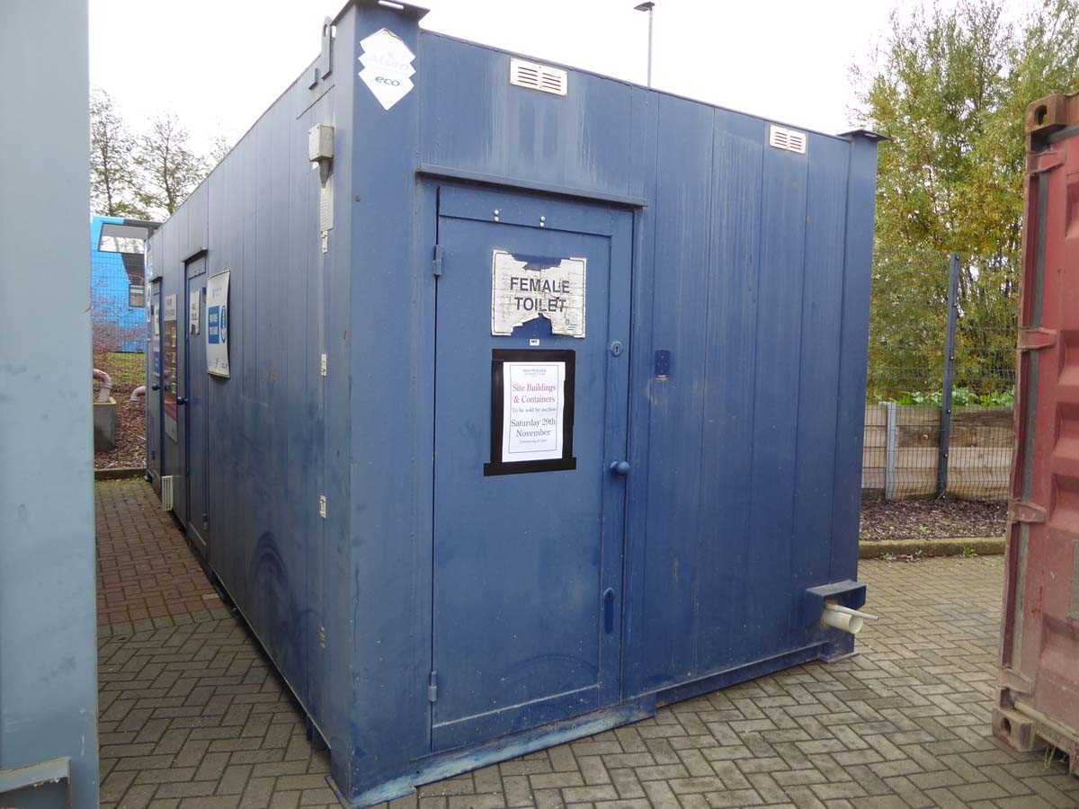 Lot 4017 - 24ft x 9ft Alsim Eco blue steel site toilet...