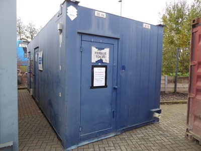 Lot 4017 - 24ft x 9ft Alsim Eco blue steel site toilet...