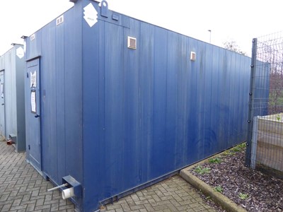 Lot 4017 - 24ft x 9ft Alsim Eco blue steel site toilet...