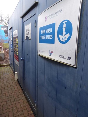 Lot 4017 - 24ft x 9ft Alsim Eco blue steel site toilet...