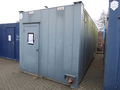 Lot 4018 - 24ft x 9ft Alsim Eco grey steel site toilet...