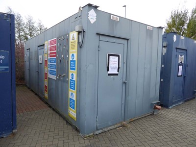 Lot 4018 - 24ft x 9ft Alsim Eco grey steel site toilet...