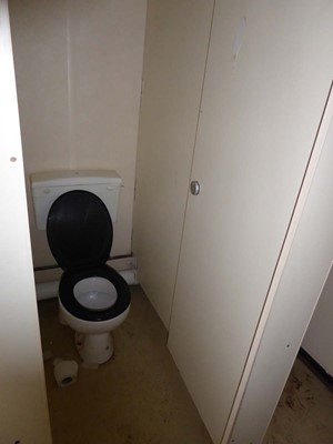 Lot 4018 - 24ft x 9ft Alsim Eco grey steel site toilet...