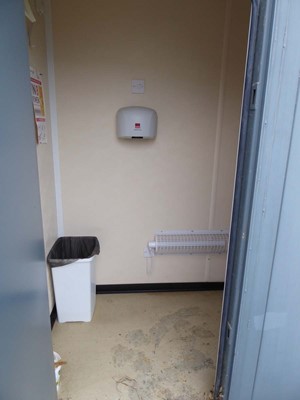 Lot 4018 - 24ft x 9ft Alsim Eco grey steel site toilet...