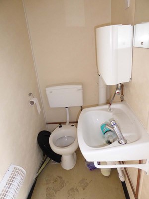 Lot 4018 - 24ft x 9ft Alsim Eco grey steel site toilet...
