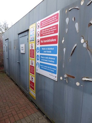 Lot 4018 - 24ft x 9ft Alsim Eco grey steel site toilet...