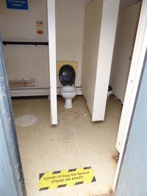 Lot 4018 - 24ft x 9ft Alsim Eco grey steel site toilet...
