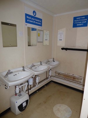 Lot 4018 - 24ft x 9ft Alsim Eco grey steel site toilet...