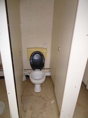Lot 4018 - 24ft x 9ft Alsim Eco grey steel site toilet...