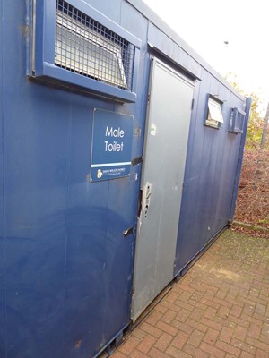 Lot 4019 - 20ft x 9ft 6 inch blue corrugated steel jack...