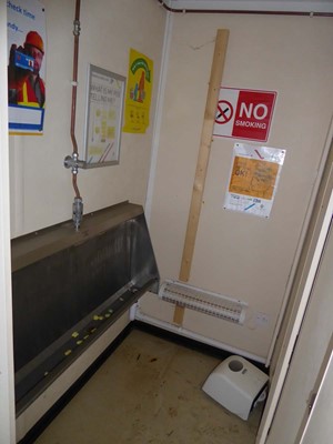 Lot 4021 - 24ft x 9ft Alsim Eco blue steel site toilet...