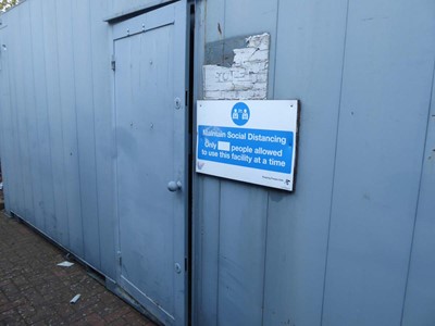 Lot 4021 - 24ft x 9ft Alsim Eco blue steel site toilet...