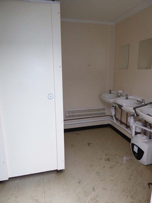 Lot 4021 - 24ft x 9ft Alsim Eco blue steel site toilet...