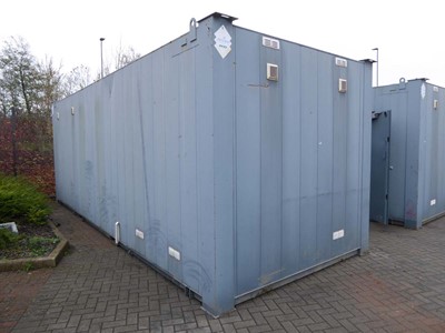 Lot 4022 - 24ft x 9ft Alsim Eco blue steel site toilet...