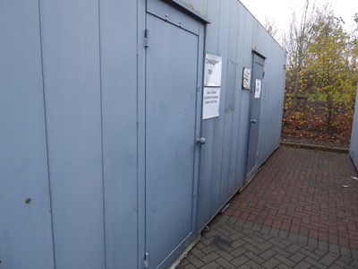 Lot 4022 - 24ft x 9ft Alsim Eco blue steel site toilet...