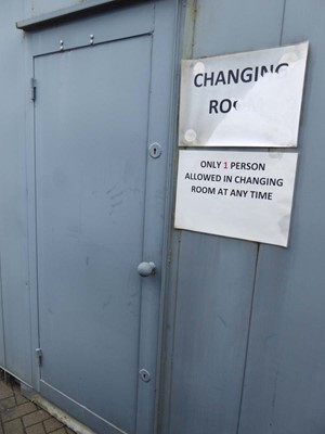 Lot 4022 - 24ft x 9ft Alsim Eco blue steel site toilet...