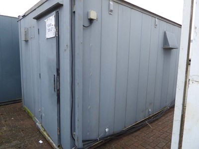Lot 4024 - 9ft x 12 ft grey jack leg steel site toilet...