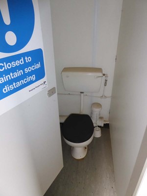 Lot 4024 - 9ft x 12 ft grey jack leg steel site toilet...