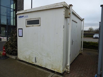 Lot 4025 - 9ft x 12 ft Elliott white jack leg steel site...