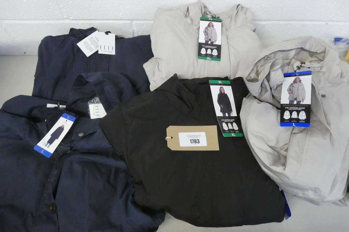 Lot x5 ladies coats to include Elle, Weatherproof