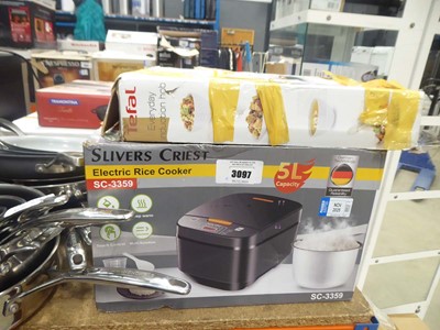 Lot 3097 - Silvercrest electric rice cooker plus a Tefal...