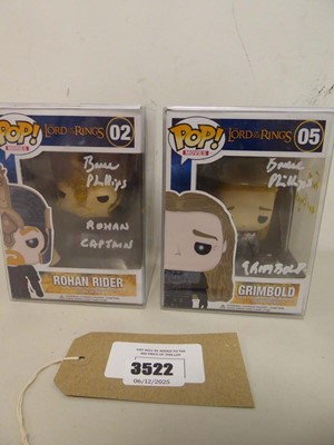 Lot 3522 - 2 Boxed Funko Pop! (Damaged) Lord of The Rings...