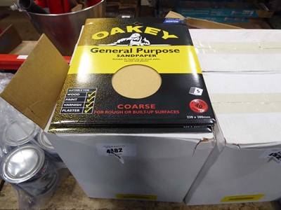 Lot 4520 - Oakey sand paper sheets, 5 pack coarse 40...