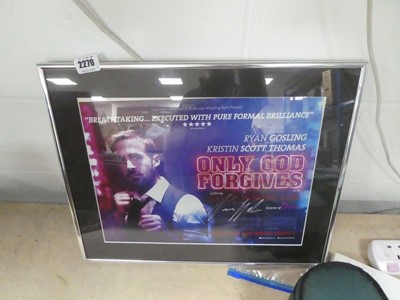 Lot 2270 - Signed and framed picture from Only God...