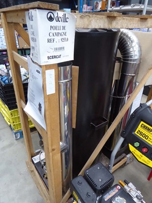 Lot 4338 - Deville multi fuel heater, model 40216 with...