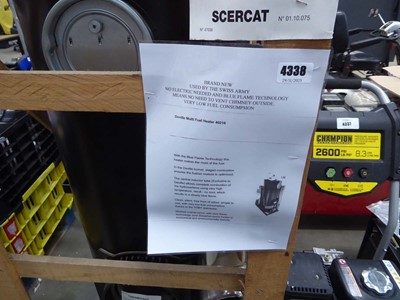 Lot 4338 - Deville multi fuel heater, model 40216 with...
