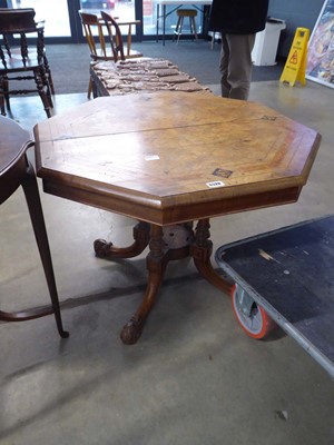 Lot 5320 - Inlaid Edwardian octagonal side table