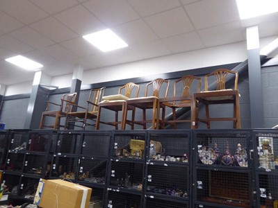 Lot 5492 - Four walnut dining chairs