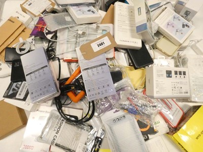 Lot 2401 - Bag of assorted smartphone accessories; covers...