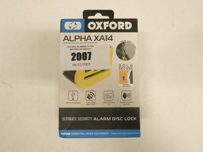 Lot 2007 - Oxford Alpha XA14 alarm disc lock