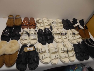 Lot 3459 - A box containing a large selection of shoes to...