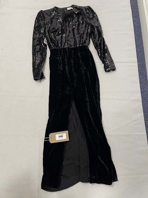 Lot 3483 - Racil sequin velvet contrast key hole dress in...