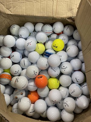 Lot 3571 - Large box of various loose golf balls to...