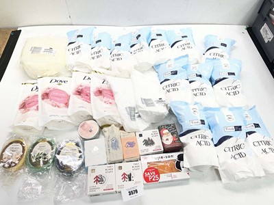 Lot 3579 - Large quantity of soaps, bath salts, citric...
