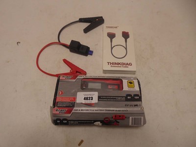 Lot 4623 - Car and motorcycle battery charger together...