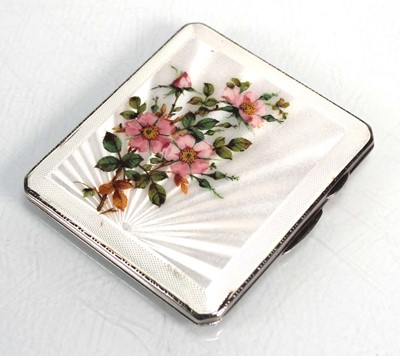 Lot 212 - A silver, engine turned and guilloche...