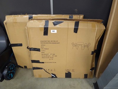 Lot 4083 - Devon Bistro garden dining set across two boxes