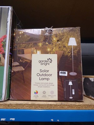 Lot 4126 - Gardenbright solar outdoor lamp