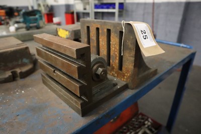 Lot 25 - Angle plate together with an adjustable angle...